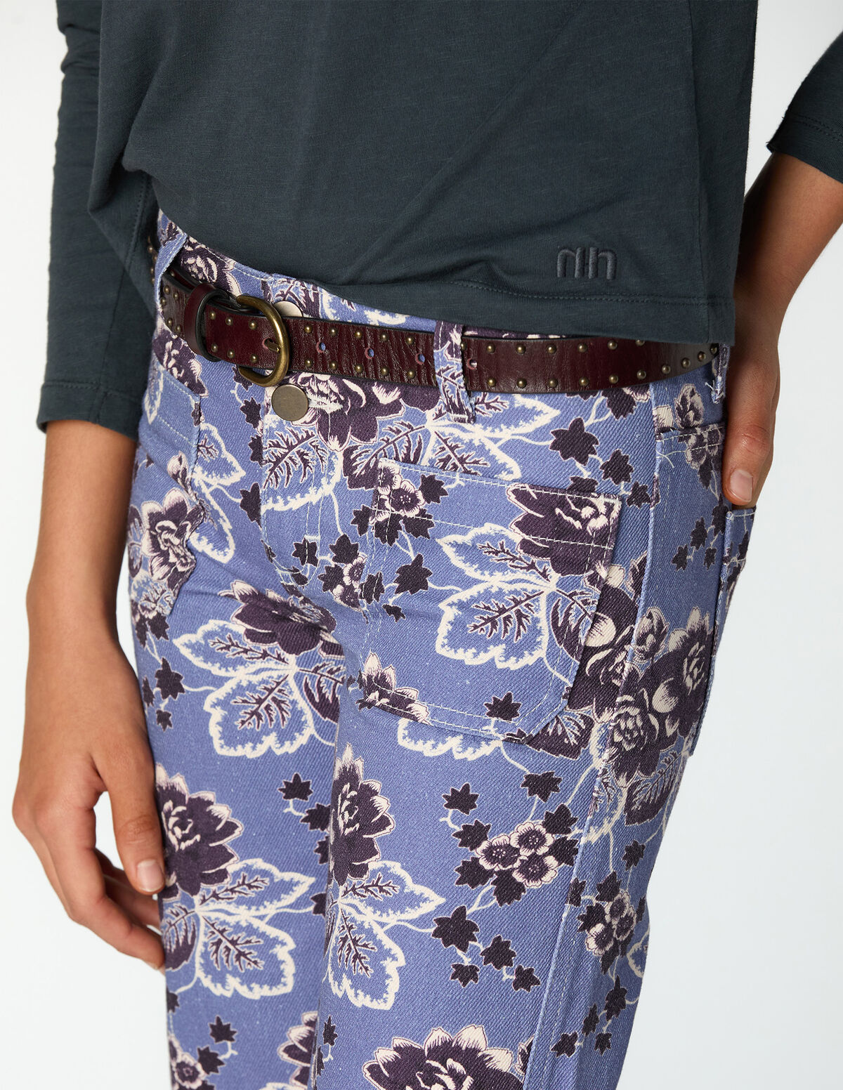 VINTAGE ANILINE BLUE PRINT TROUSERS 